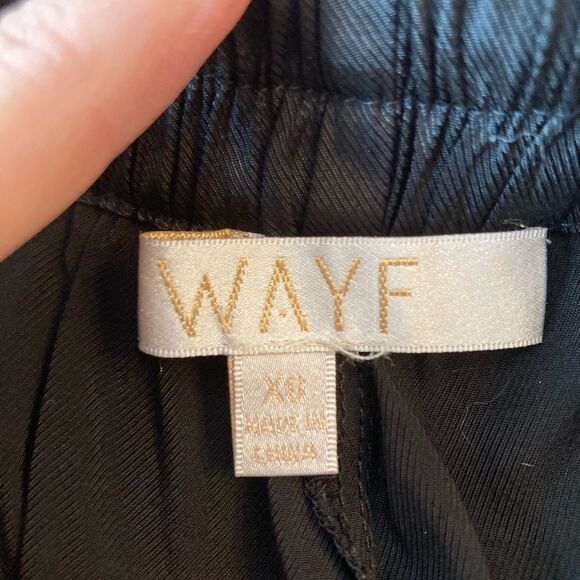 WAYF NWOT high elastic waist wide leg lightweight pants w/ pockets - Picture 6 of 7